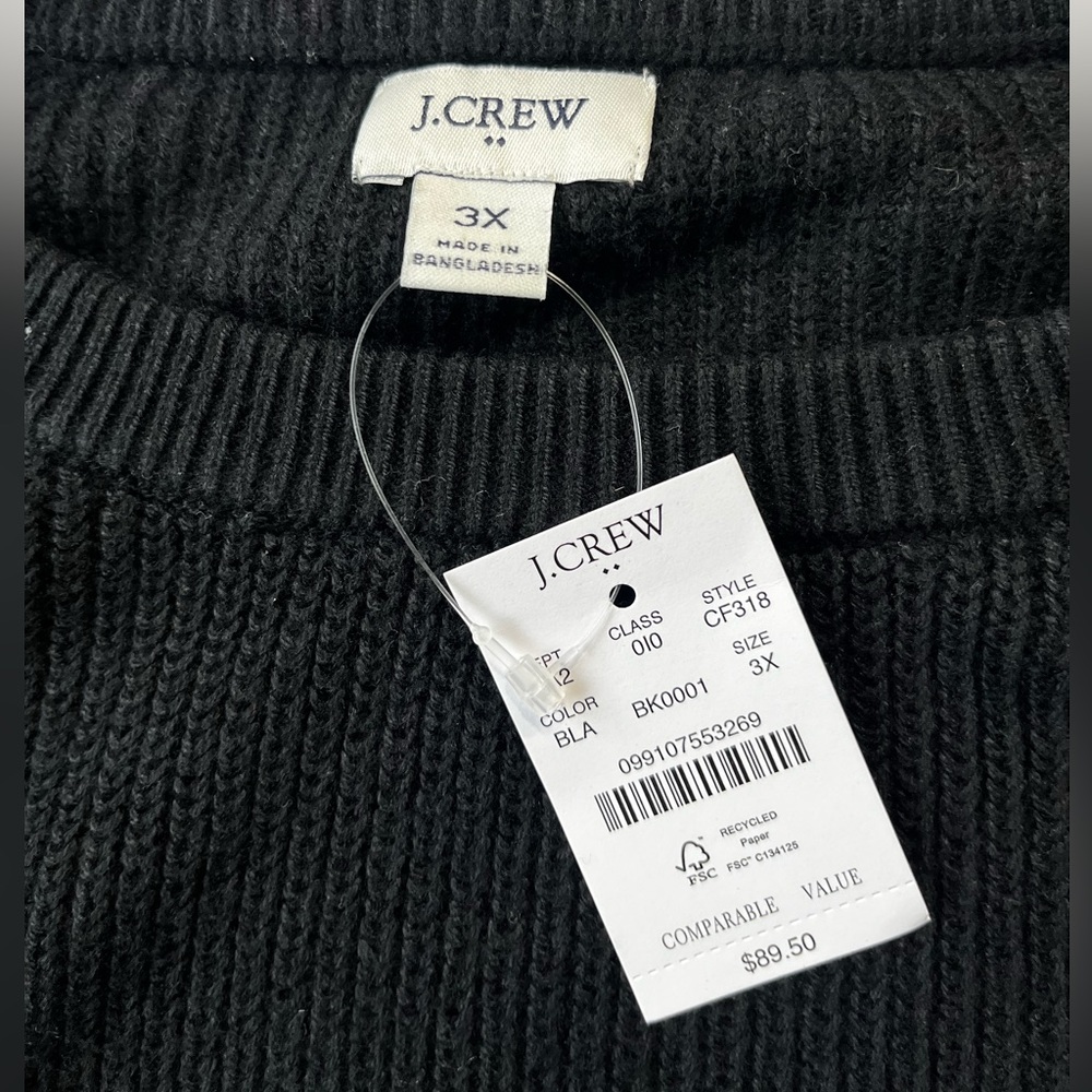 J. Crew Black Sweater with Gold Button Details - Picture 2 of 8